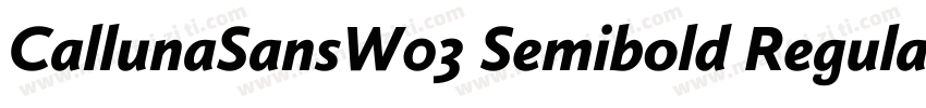 CallunaSansW03 Semibold Regular字体转换